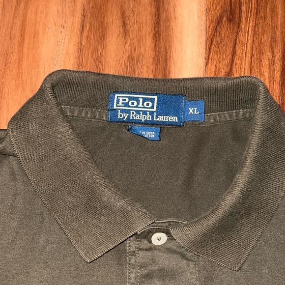 Polo Ralph Lauren Cotton Polo Shirt Olive Military Green Custom Fit Men’s XL - Picture 3 of 4